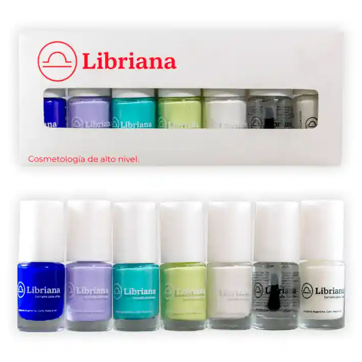 Set FANTASY, 5 Esmaltes, Base Niveladora y Top Coat