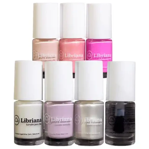 Set PASTEL_PEARLY, 5 Esmaltes, Base Niveladora y Top Coat