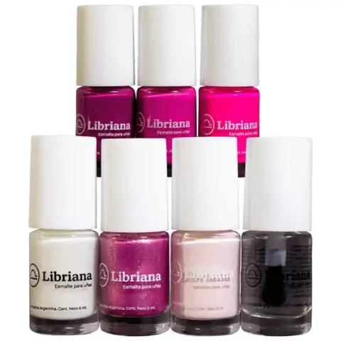 Set La VIDA en ROSE, 5 Esmaltes, Base Niveladora y Top Coat
